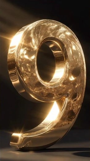 9 to 0 Pure Gold Shiny Countdown with Voice | Golden Timer ⏳✨ #countdown #timer #shorts