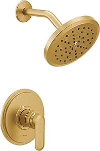Moen Greenfield Brushed Gold M-CORE 3 Series Eco-Performance Shower Trim with Wide Shower Head and Shower Lever Handle, Valve Required, UT33322EPBG