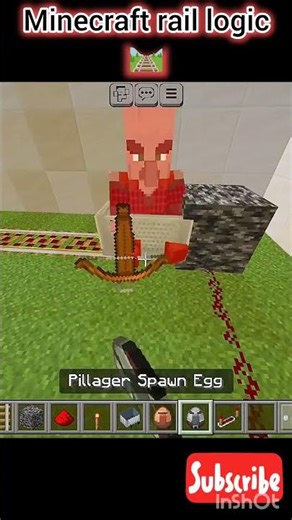 MINECRAFT RAIL logic 🛤️ #shorts