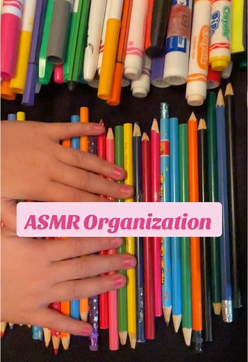 Organizing Coloring Markers and Pencils ASMR
