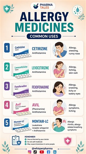 Allergy Medicines Explained: Uses, Side Effects & Important Precautions | Cetirizine, Fexofenadine
