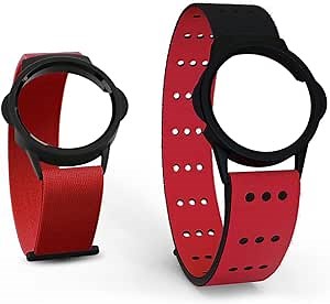 MYZONE MZ-Switch Replacement Arm & Wrist Straps - Red - Vibrant, Adjustable & Comfortable Replacement Fitness Band for the MZ-Switch