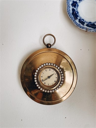 Vintage German-made Mechanical Brass Wall Clock - Etsy