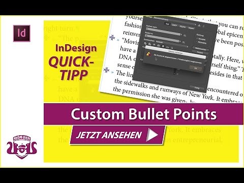 "Custom Bullet Points" erstellen // InDesign QUICK-TIPP