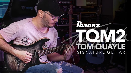 TQM2 We are proud to introduce Tom Quayle's new signature guitar. Based on AZ-N, the TQM2 features brand new TQM pickups which Tom and Ibanez teamed up to develop. They precisely reflect subtle playing nuances and produce a natural clean voicing that works well with various effects. - Flamed Maple (4mm) top / Alder body - Ibanez TQM Pickups - Oval C S-TECH WOOD Roasted Maple neck - Rosewood fretboard /Compound Radius Fretboard (228mm to 305mm) - Jumbo Stainless Steel frets with Prestige fret edg