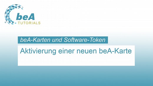 beA // beA-Karte // Aktivierung einer neuen beA-Karte