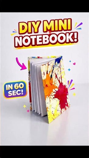 DIY Mini Notebook in 60 Seconds 😱📒 | Easy Paper Craft #youtubeshorts #papercraft