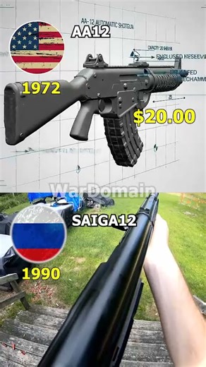 AA-12 vs Saiga-12 — When Automatic Fire Meets AK Doctrine #shorts #militaryhistory