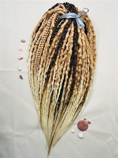 Dreadlock Extensions. Thin Twisted Dreads. Blonde Dreadlock Extensions. Nordic Dreadlocks. - Etsy