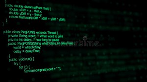 Écriture Du Code Du Programme D'ordinateur Java Sur Un Fond Noir Animation Clips Vidéos - Video of électronique, information: 154339097