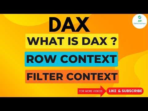 What is DAX, Row Context and Filter Context. ড্যাক্স কি? রো কনটেক্স এবং ফিল্টার কনটেক্স