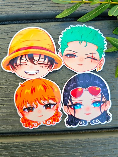Anime Pirate Chibi Stickers: Glossy Waterproof Fanart - Etsy