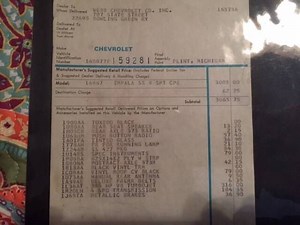 Questions regarding 1967 Chevrolet 'Impala' SS 427