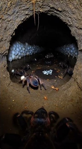 Wolf Spider POV: Inside a Massive Underground Colony | Real Micro Camera Footage