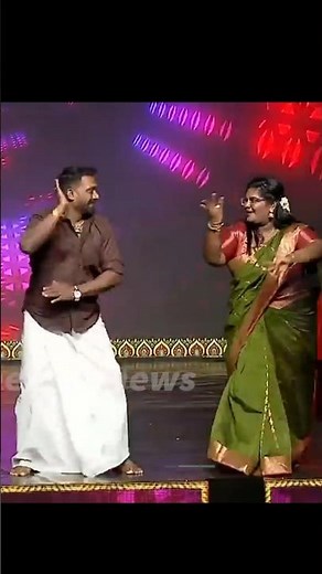 Roboshankar with daughter very beautiful dance on the stage 💞rasmika very exiting