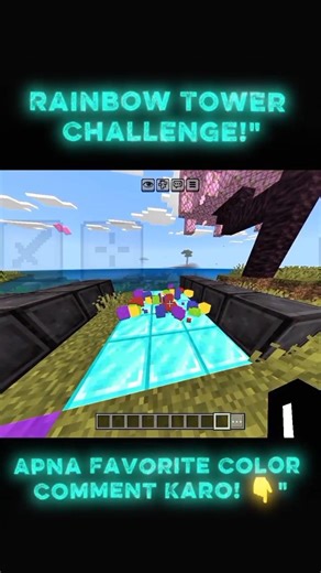 100 Rainbow Blocks vs 1 Torch... Watch till the end! 🌈"#Shorts #Minecraft #Satisfying #RainbowSand