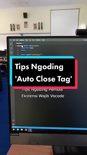 Tips Ngoding - Nulis Tag lebih cepat #ngoding #koding #pemrograman #programmer #html #teknikkomputer
