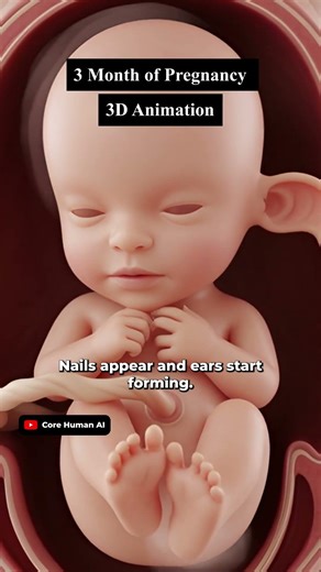 3rd Month of Pregnancy | Fetal Development | 3D Animation