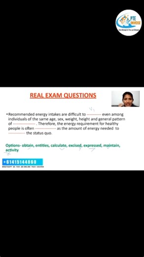 PTE Real Exam Questions | Fill in the Blanks | Latest PTE Practice 2026 Prepare for your PTE exam with real exam questions and high-scoring strategies! In this video, you’ll practice Fill in the Blanks (Reading & Writing) with authentic PTE-style questions to improve your accuracy and score. ✅ Real PTE Exam Questions ✅ Latest PTE Practice 2026 ✅ Fill in the Blanks Tips ✅ Vocabulary & Grammar Boost ✅ High Score Strategies 🎓 Join PTE Universe for Online & Offline Coaching 📩 Email: pteuniverse@gm
