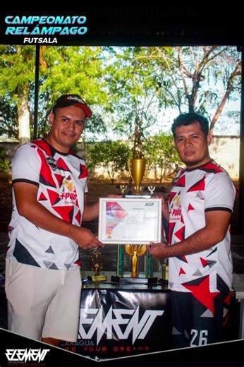 Reconocimiento a marcas que apoyaron el evento #CampeonatoRelámpago #Element_Nicaragua #Futsal