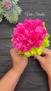 2.1M views · 31K reactions | Easy Napkin Flower DIY  | Simple Paper Craft Idea#easycrafts #papercraftideas #napkinflower #diyflower #crafttutorial | Origami Studio | Facebook