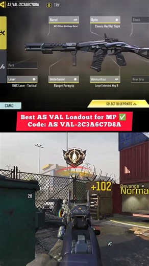 Best AS VAL 🔥 Gunsmith for MP ✅ 2026 | Best Assault Rifle Attachments & Loadout | COD Mobile