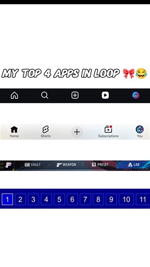 what's your top 4 apps 🎀😭