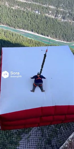 A Daring Man doing High Altitude Bungee Jumping #reels #dothingsyoudontwanttodo #bungeejumping