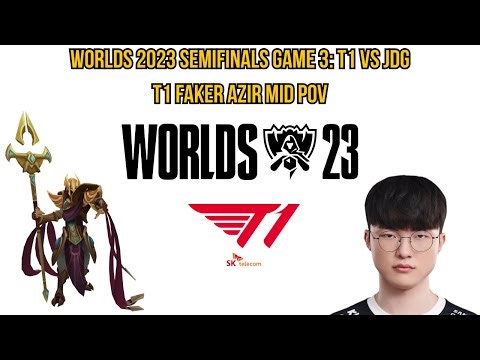Worlds 2023 Semifinals Game 3: T1 vs JDG | T1 Faker Azir Mid POV