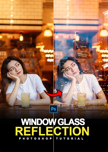 230K views · 2.4K reactions | Photoshop Tricks 2025 | How to Make Window Glass Reflection in Photoshop #windowglassreflection #glassreflection #photoshoptuorial #photoshopshorts #photoshopcc #photoshop2025 #shortsvideo | Graphics Solution Tricks | Facebook