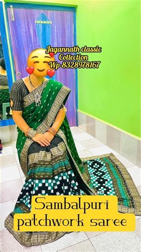 Sambalpuri Patchwork Saree 💞 #patchworksaree #saree #shorts #viralvideo