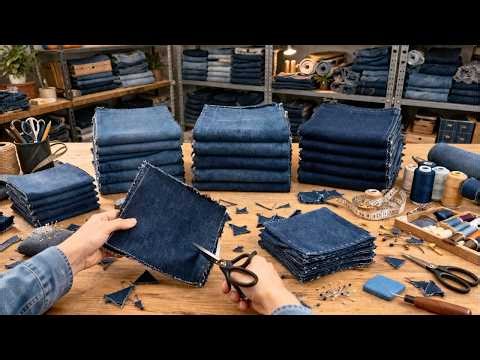 Upcycled Jeans Quilt Pattern ! Turn Old Jeans Into Stunning Quilt / Rug / Table Runner