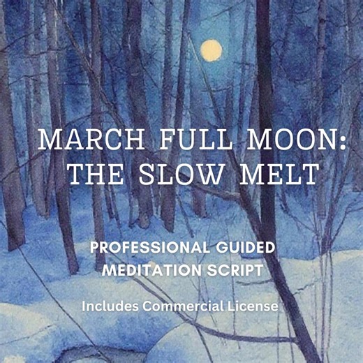 March 3 Full Moon Script: the Slow Melt | Worm Moon 2026 | Commercial License - Etsy