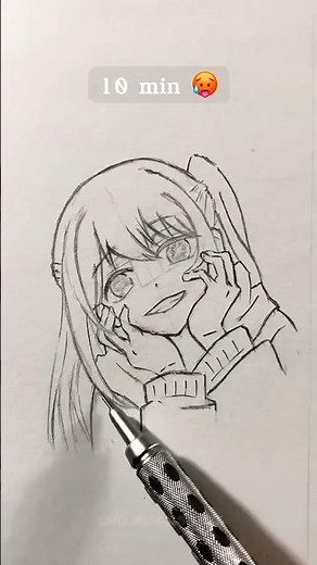 Drawing Ruby Hoshino in 30 sec, 5 min, 10 min #shorts #drawing #oshinoko #art