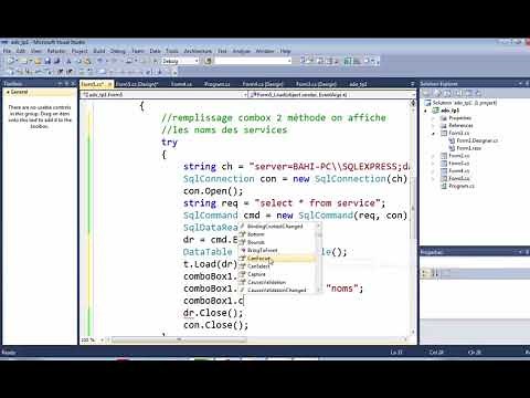 Ado.net mode connecté remplissage des combobox