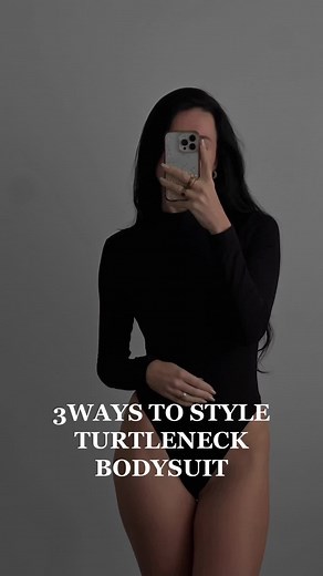 3 Ways to Style Turtleneck Bodysuit | Shop @FeelinGirl