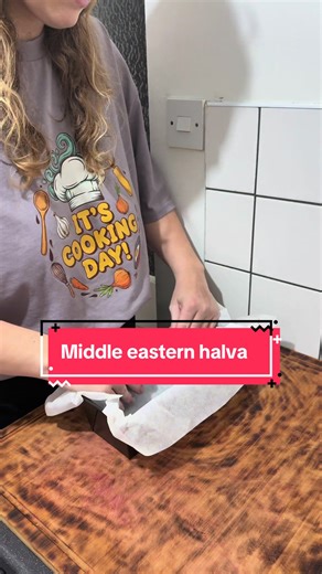 ✨ Middle Eastern halva magic in my kitchen today ✨ This creamy, nutty halva is SO easy and insanely delicious 🤍 Here’s what you need: • 600g tahini • 1 spoon vanilla • 450g sugar • ~180ml water • 1 tsp nutmeg • 1 tsp cinnamon • 100g pistachio nuts Cook it up, pour into a mold, and refrigerate until the next day for the perfect texture 😍 Also obsessed with my tee from @streetshirts it’s unbelievably comfy and I loved how easy it was to create my own custom design. If you want one, you can get 1