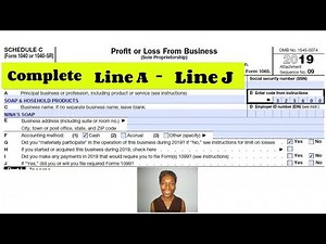 How to Complete 2019 Schedule C Form 1040 - Line A to J