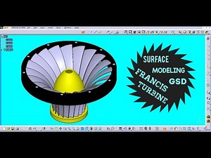Francis turbine in generative shape design catia v5 | Surface modeling | how to design turbine?