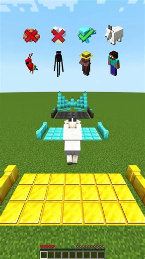 Minecraft Longest Jump vs Mobs🤯(Running Up That Hill)#shorts
