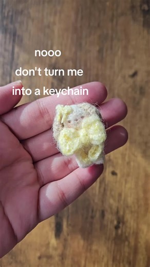 this is my first time making a keychain! love it! #microcrochet #crochet #keychain #miniature #custom