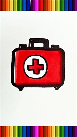 First Aid Box Drawing 💉💊💼😍#trending #drawing #shorts