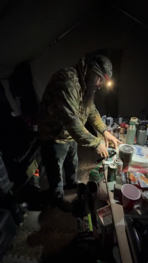 You get what you pay for nowadays. #canopener#buddies#humour#deercamp#wintercamping | Kevin Schauenberg