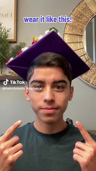 graduation cap hack for boys! #graduation #graduationcaphack #classof2023🎓 #hairstyle #fyp