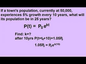 Algebra - Exponential Growth and Decay Word Problems (6 of 7) Population Growth