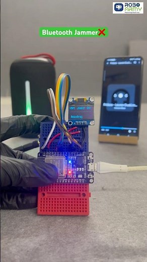 DIY Bluetooth jammer using ESP32 #roboarmy #esp32project #esp32 #bluetoothjammer #btjammer