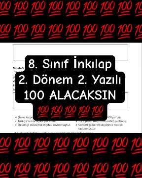 8. Sınıf İnkılap 2. Dönem 2. Yazılı #yazılı #yazılısınavsoruları #yazılıhazırlık #inkılap
