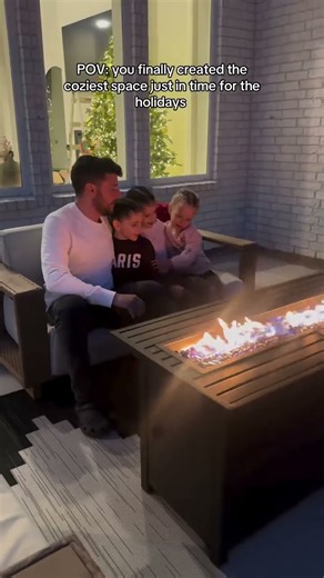 Cozy Family Evenings by the Fire 🔥 | Outdoor Fire Pit Patio Setup for Winter Nights & Christmas