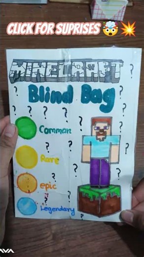 🎁✨ Minecraft Mystery Blind Bag Fun! ⛏️🟩 #shorts