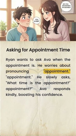 Asking for Appointment Time ❤️Easy Real Conversation (A2–B1) #speakingeveryday #englishforbeginners